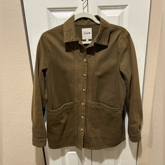 Sezane Will Cotton Chore Barn Utility Modern Jacket Green , sie Small - Picture 4 of 9